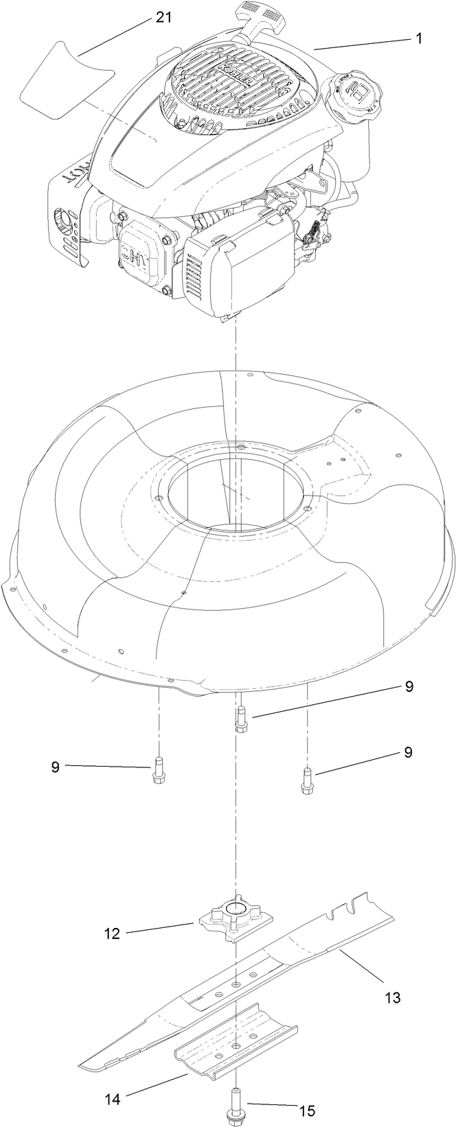 Engine Assembly Diagram and Parts List for 10730 (316000001-316999999)(2016) Lawn Boy Lawn Mower